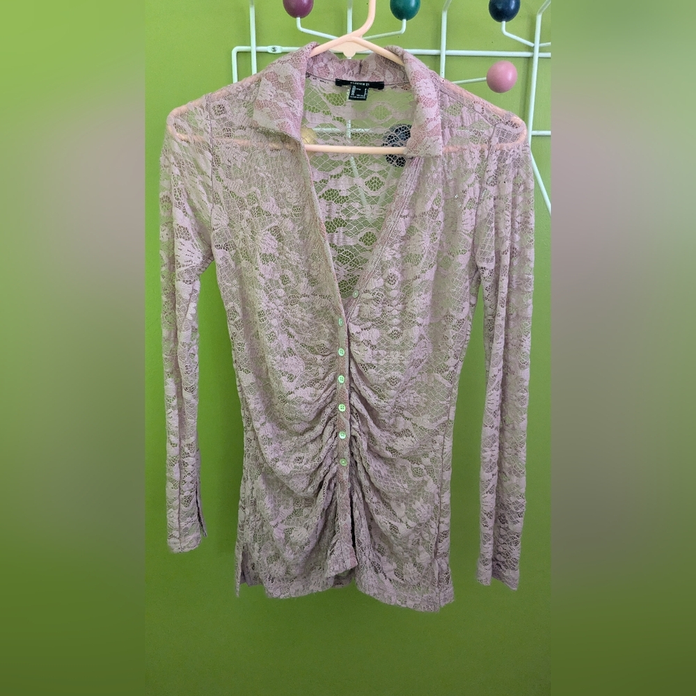 Sheer Lace LS Top